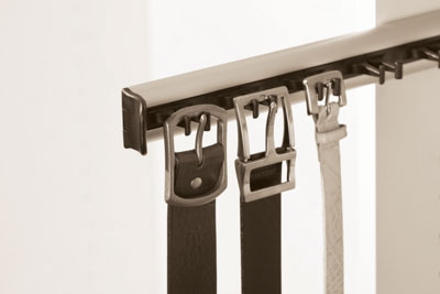 Closet Organizers - Custom Closet Accessory - Pull Out Belt Rack